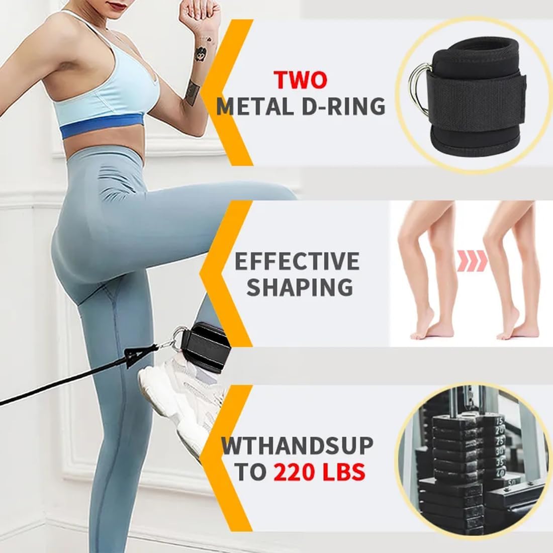 Ankle Straps Ankle Resistance Bands Wrist Cuffs Padded Straps Adjustable