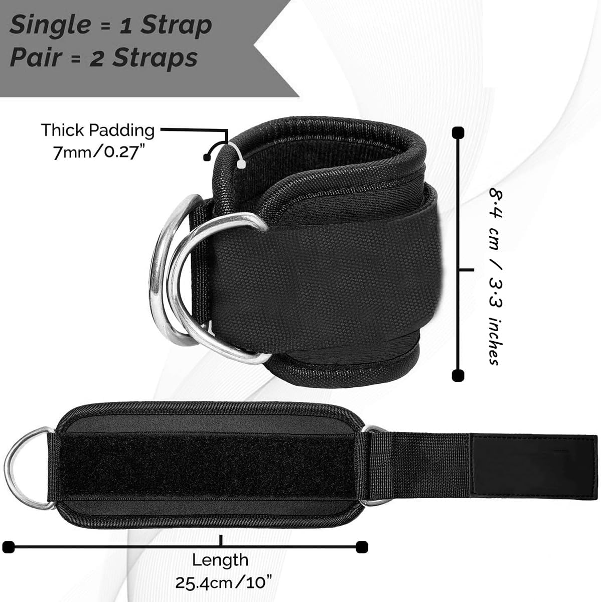Ankle Straps Ankle Resistance Bands Wrist Cuffs Padded Straps Adjustable
