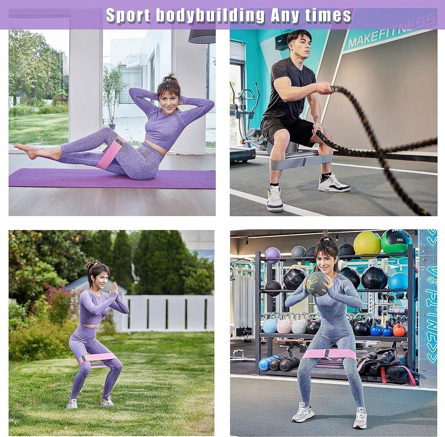 Booty Bands for Women Men Fabric Elastic Bands for Exercise Bands