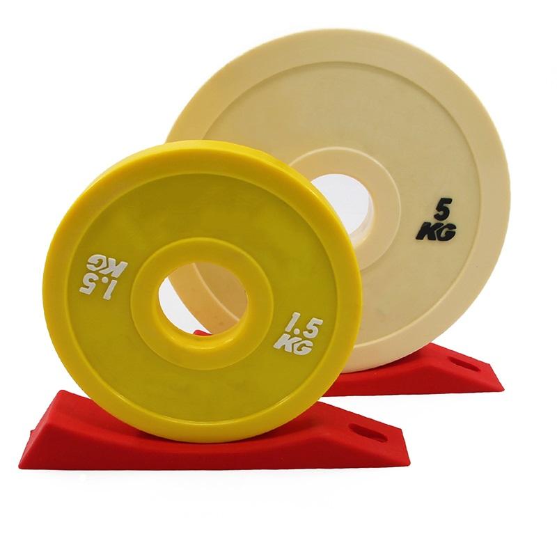Portable Anti Slip Silicone Weight Plate Barbell Pad Deadlift Wedge for Weight Lifting
