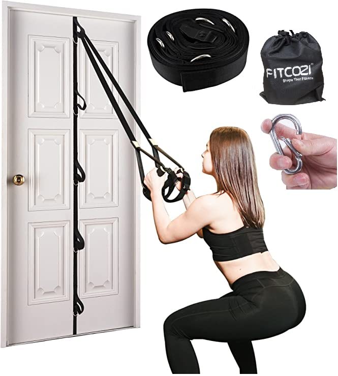 Fitcozi Door Anchor Strap for Resistance Bands, Multi Point Anchor Gym for Home Fitness, Portable Resistance Band Workout Equipment