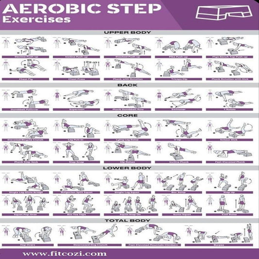 Aerobic stepper workout poster