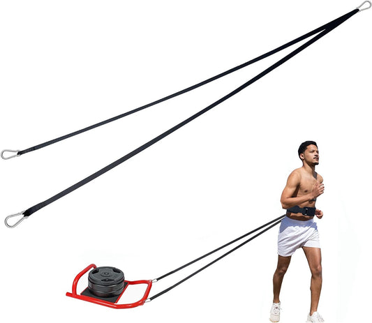 Weighted Training Waist Belt for Pulling Sled and Tires,