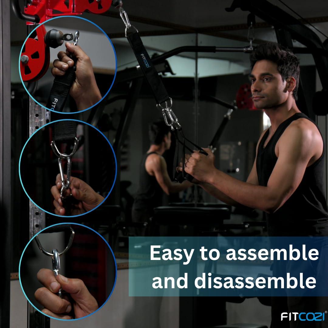 Fitcozi Cable Attachments for Gym | Functional trainer accessories